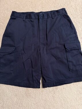 Lands' End Navy Cargo Shorts